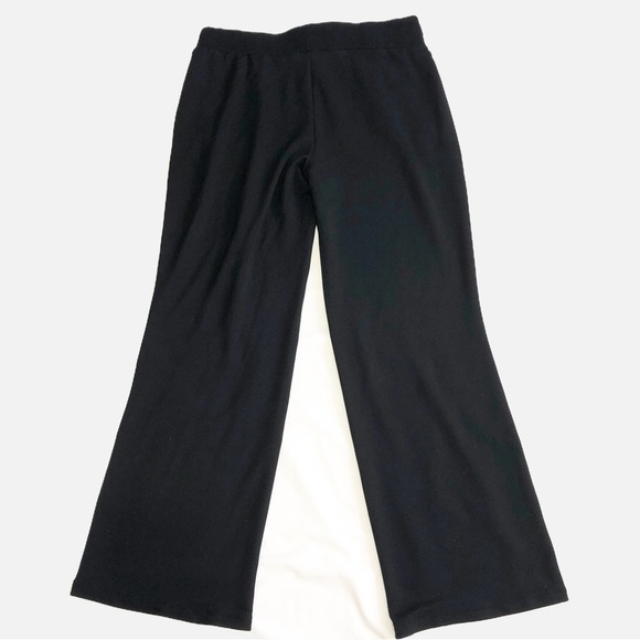 Lauren Ralph Lauren Black Track Style Pants Viscose Blend Size L Striped Sides - Picture 3 of 8